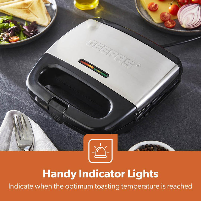 750W 2-Slice Toastie Maker Non-Stick Sandwich Toaster