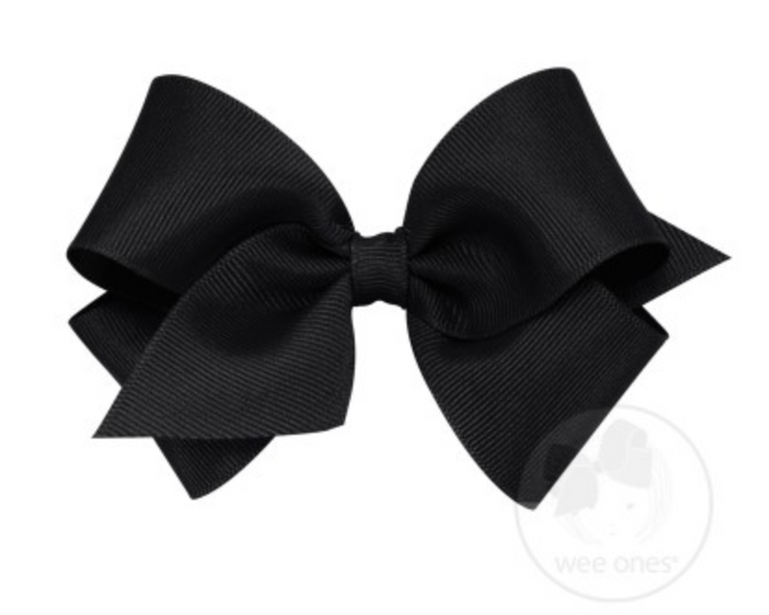 7662-G Small Solid Grosgrain Basic Bow (FINAL SALE)