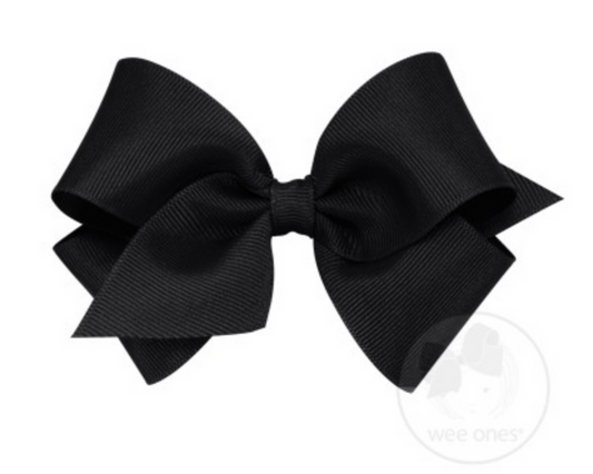 7662-G Small Solid Grosgrain Basic Bow (FINAL SALE)