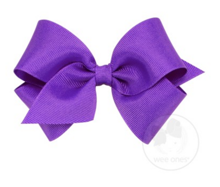 7662-G Small Solid Grosgrain Basic Bow (FINAL SALE)