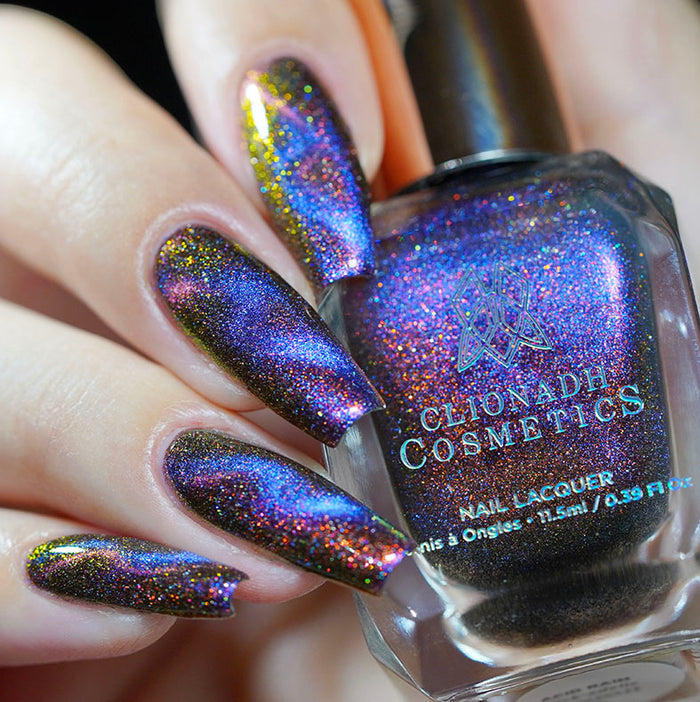 Close up shot of nails done with Acid Rain Nail Lacquer on fair skin tone