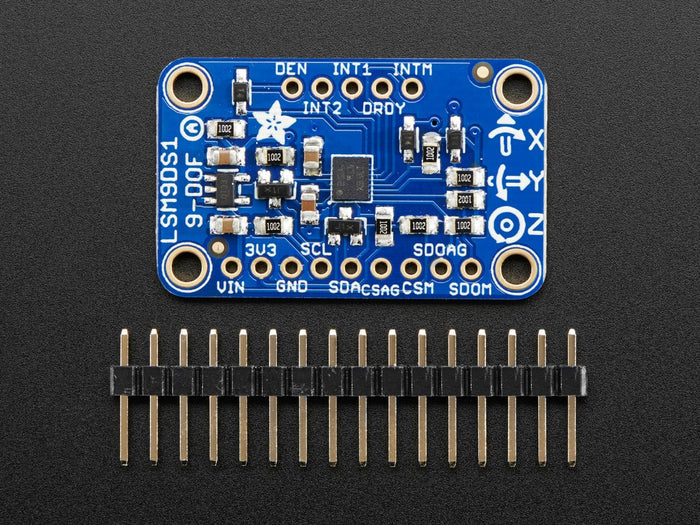 Adafruit 9-DOF Accel/Mag/Gyro+Temp Breakout Board - LSM9DS1 by Adafruit - The Pi Hut