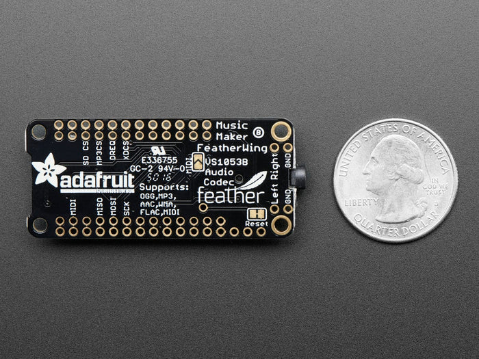 Adafruit Music Maker FeatherWing - MP3 OGG WAV MIDI Synth Player by Adafruit - The Pi Hut