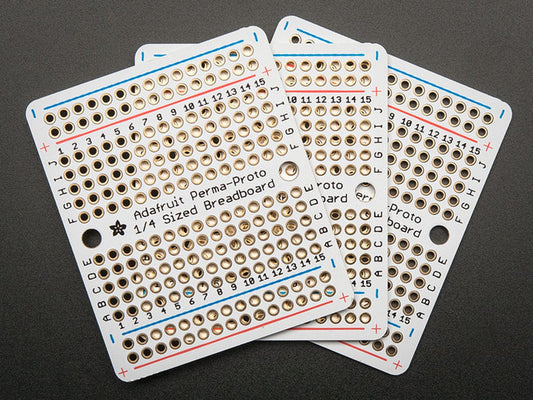 Adafruit Perma-Proto Quarter-sized Breadboard PCB - 3 Pack! by Adafruit - The Pi Hut
