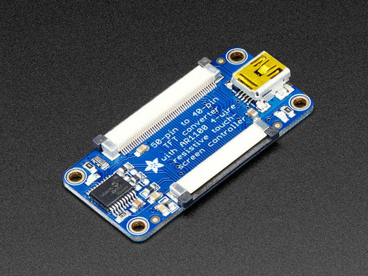 Adafruit TFT 50pin to 40pin + AR1100 Touchscreen Adapter [Discontinued] by Adafruit - The Pi Hut