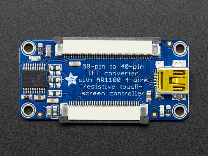 Adafruit TFT 50pin to 40pin + AR1100 Touchscreen Adapter [Discontinued] by Adafruit - The Pi Hut