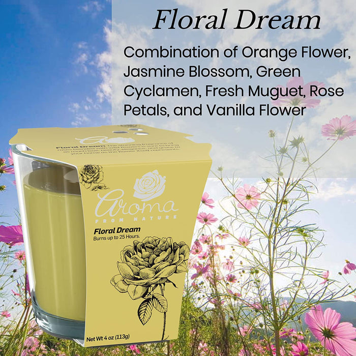 AIRECARE AROMA DOUBLE WICK CANDLE FLORAL DREAM 1CT - AADWCFD1CT Pie's Variety Store