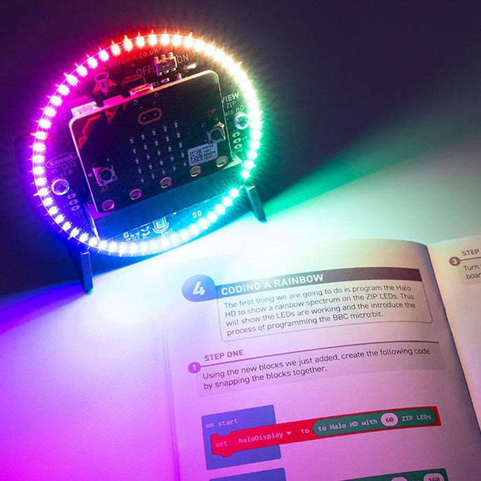 Alarm Clock Kit with ZIP Halo HD for micro:bit [Discontinued] by Kitronik - The Pi Hut