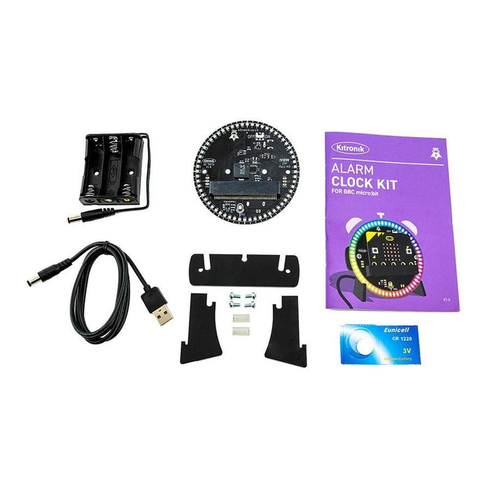 Alarm Clock Kit with ZIP Halo HD for micro:bit [Discontinued] by Kitronik - The Pi Hut