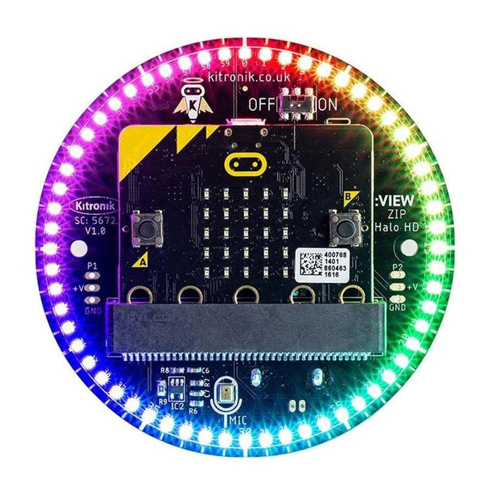 Alarm Clock Kit with ZIP Halo HD for micro:bit [Discontinued] by Kitronik - The Pi Hut