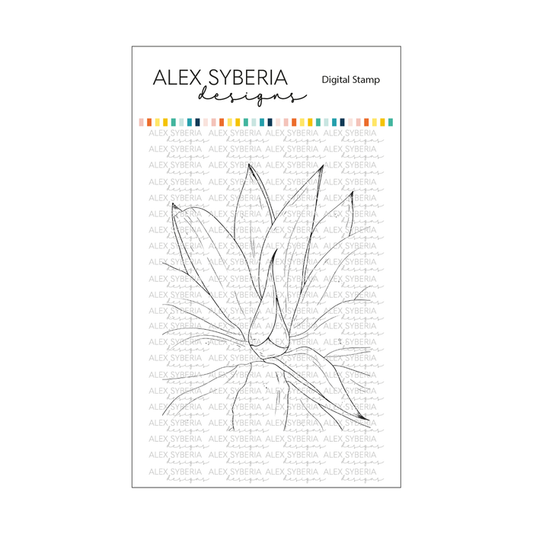 Aloe Close-Up Digital Stamp