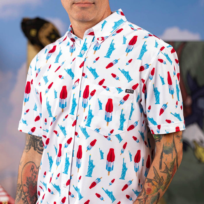 RSVLTS RSVLTS Short Sleeve Shirt America Pops & Freedom – KUNUFLEX Short Sleeve Shirt (Legends Edition) America Pops & Freedom – KUNUFLEX Short Sleeve Shirt (Legends Edition)