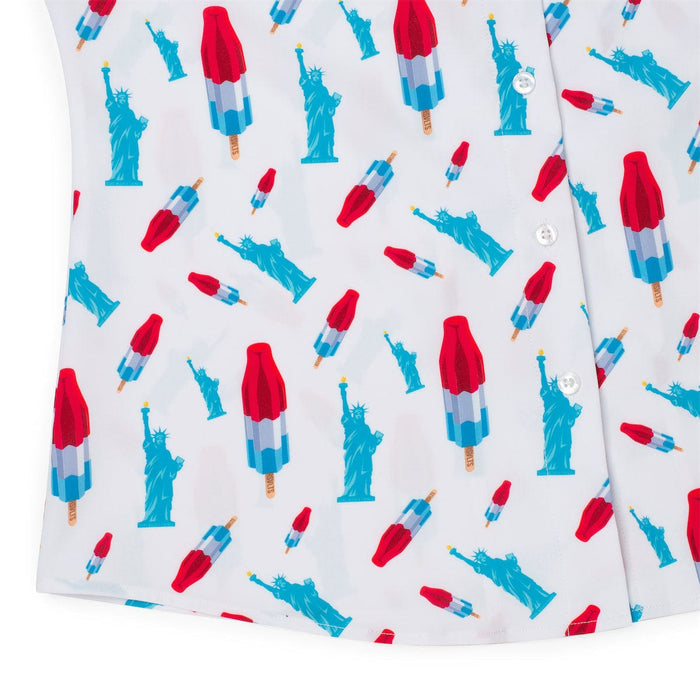 RSVLTS RSVLTS Women's Short Sleeve Shirt America Pops & Freedom – Women's KUNUFLEX Short Sleeve Shirt (Legends Edition) America Pops & Freedom – Women's KUNUFLEX Short Sleeve Shirt (Legends Edition)