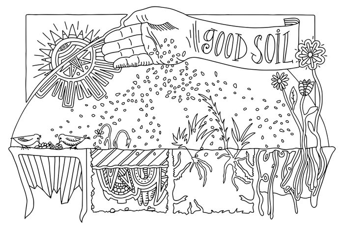 An Illustrated Earth Curriculum Coloring Page