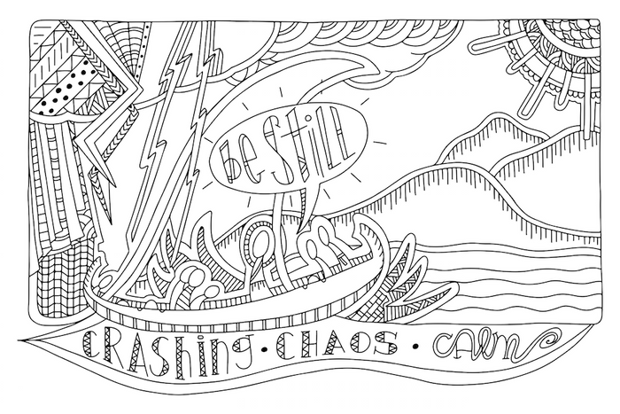illustrated earth coloring page
