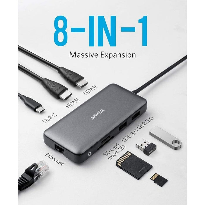 Anker PowerExpand 8-in-1 USB-C PD Media Hub | A83800A1 Anker Euronics Ireland