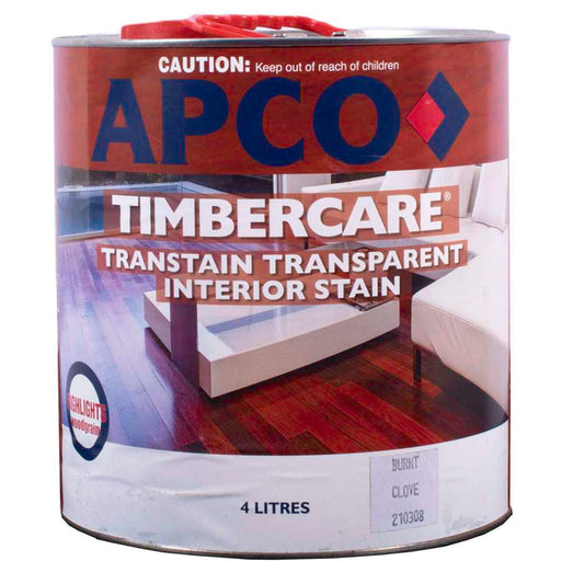 Apco Timbercare Transtain Transparent Stain Burnt Clove 4L