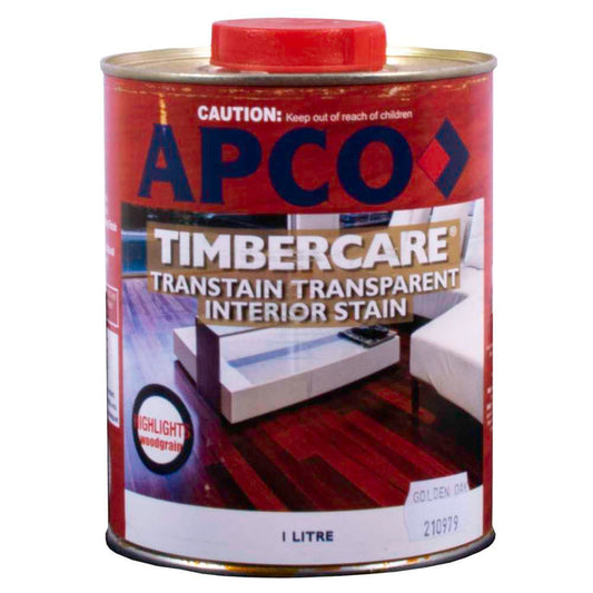 Apco Timbercare Transtain Transparent Stain Golden Oak 1L