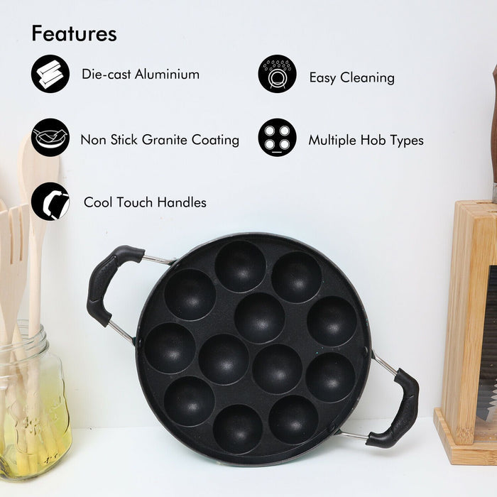 Appam Pancake Aebleskiver Frying Pan By Royalford Royalford