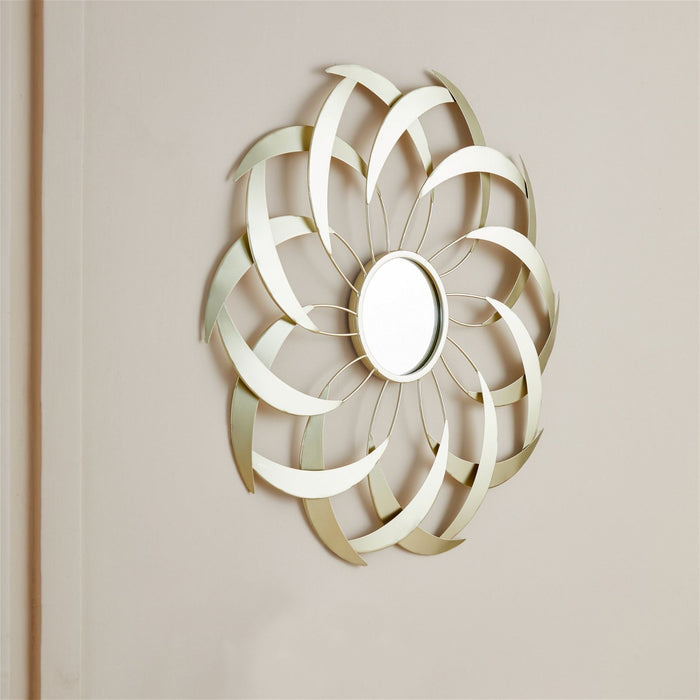 ARI Mirror 700mm Stylized Leaf Design Gold by Criterion -Home Living Store - -
