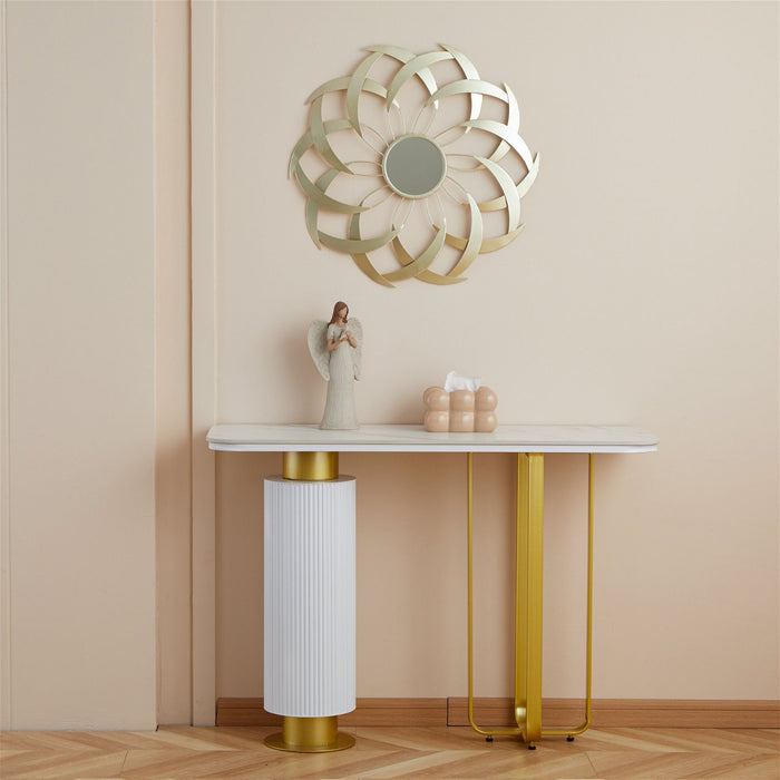 ARI Mirror 700mm Stylized Leaf Design Gold by Criterion -Home Living Store - -