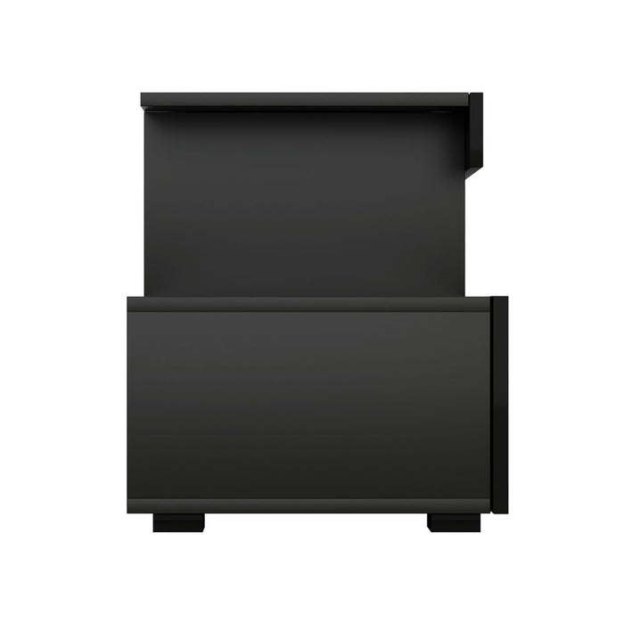 Artiss Entertainment Unit TV Cabinet LED 215cm Black Caya -Home Living Store - -