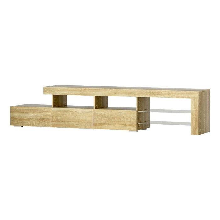 Artiss Entertainment Unit TV Cabinet LED 215cm Pine Caya -Home Living Store - -