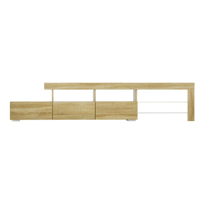 Artiss Entertainment Unit TV Cabinet LED 215cm Pine Caya -Home Living Store - -
