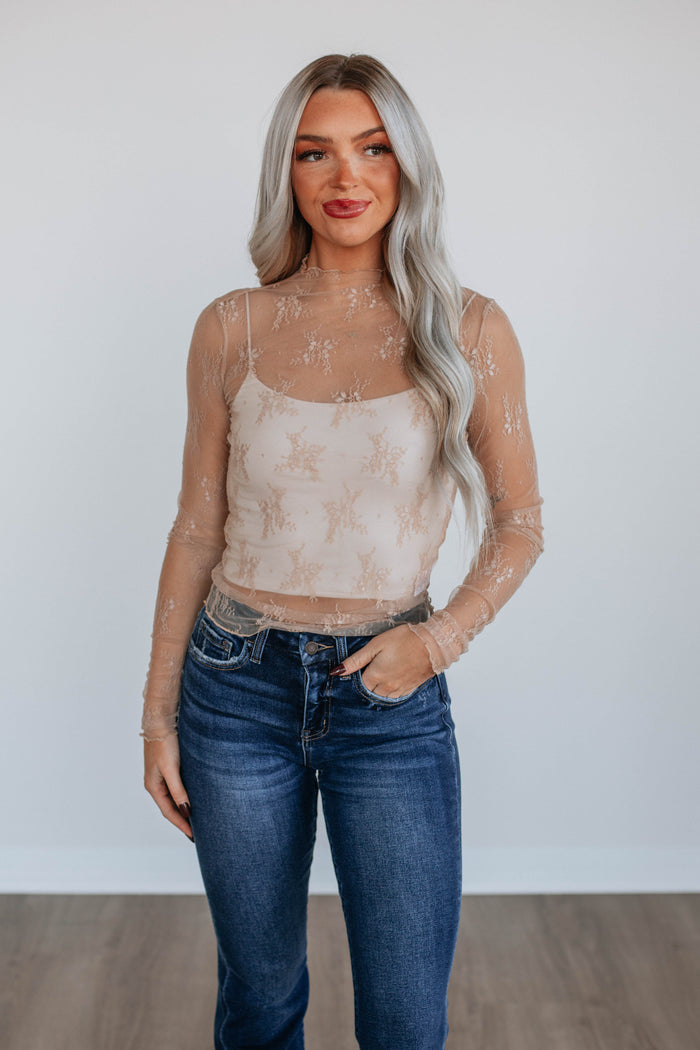 Asa Lace Top - Beige