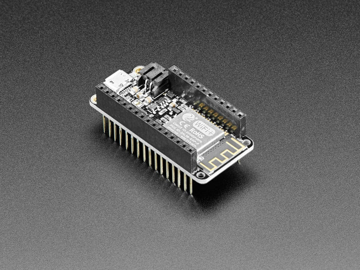 Assembled Feather HUZZAH w/ ESP8266 WiFi With Stacking Headers by Adafruit - The Pi Hut