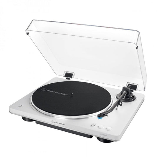 Audio Technica AT-LP70XBT Fully Automatic Bluetooth Wireless Belt Drive Turntable White Silver White