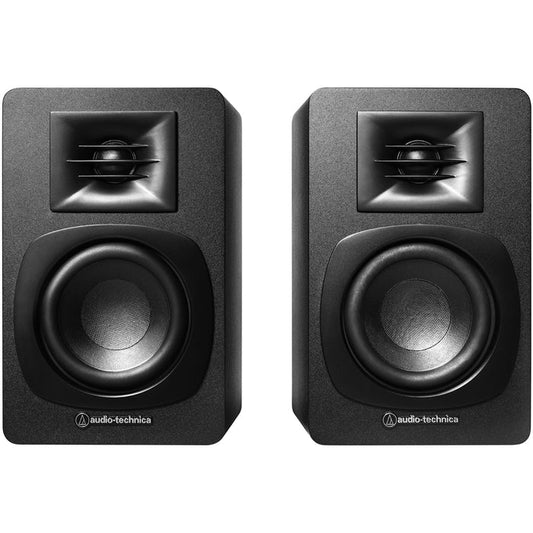 Audio Technica AT-SP3X Powered Bookshelf Speakers with Bluetooth Black