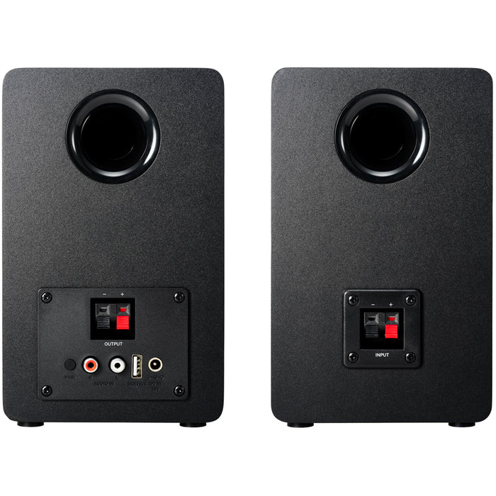 Audio Technica AT-SP3X Powered Bookshelf Speakers with Bluetooth Black