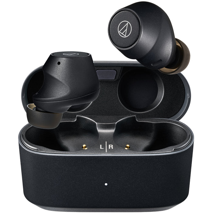 Audio Technica ATH-CKS30TW+ Noise Cancelling Wireless Earbuds Black Black