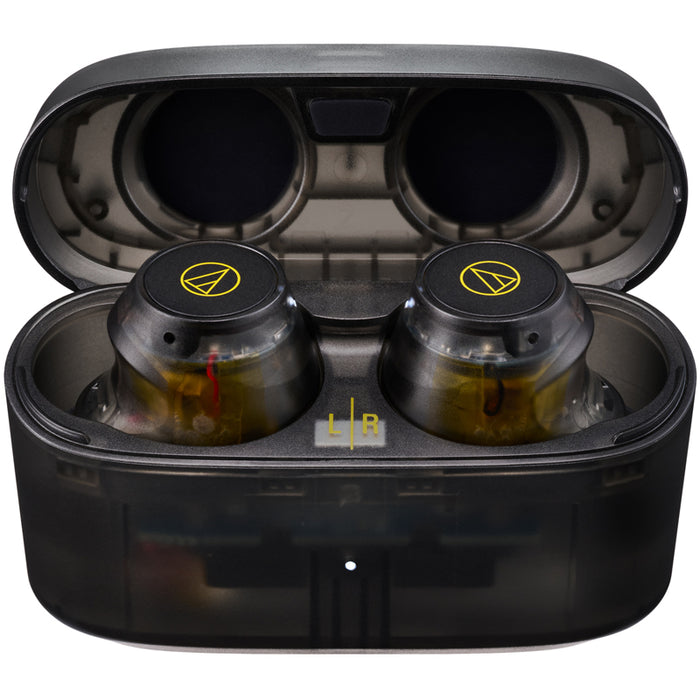 Audio Technica ATH-CKS30TW+ Noise Cancelling Wireless Earbuds Translucent Black Translucent Black