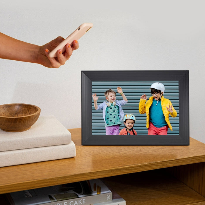 AURA Carver 10.1" WiFi Digital Photo Frame - Gravel | UKA900-BLK Aura Digital Photo Frame Euronics Ireland