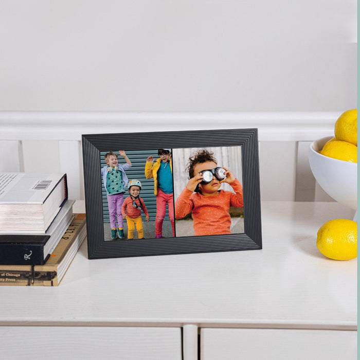 AURA Carver 10.1" WiFi Digital Photo Frame - Gravel | UKA900-BLK Aura Digital Photo Frame Euronics Ireland