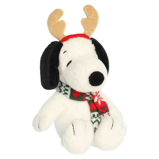 Aurora Plush 6 Inch Peanuts Reindeer Snoopy Holiday Plush Toy