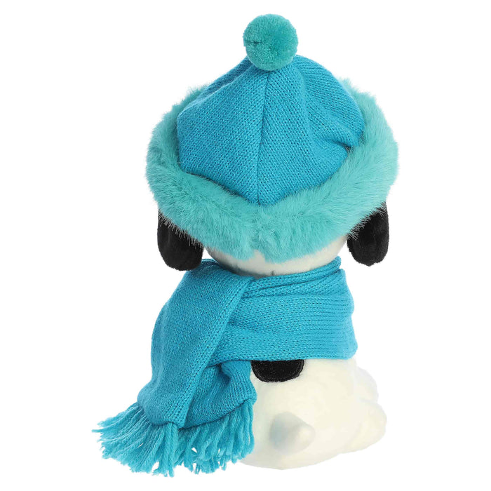 Aurora Plush 8 Inch Peanuts Blue Winter Scarf Snoopy Holiday Plush Toy