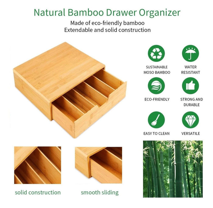Bamboo K-Cup Coffee Pod Holder Storage Organizer  for Kitchen, Jewelry and Cosmetic -Home Living Store - -