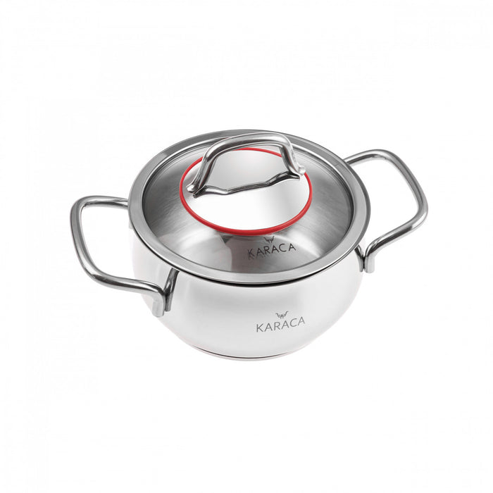 Batterie de cuisine Karaca Emirgan avec la base d’induction en acier, 6 pièces, taille moyenne