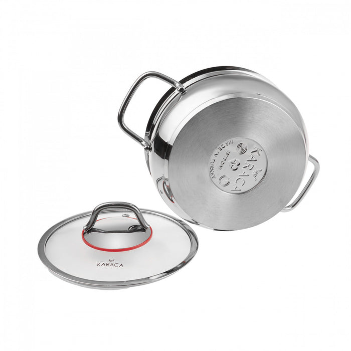 Batterie de cuisine Karaca Emirgan avec la base d’induction en acier, 6 pièces, taille moyenne
