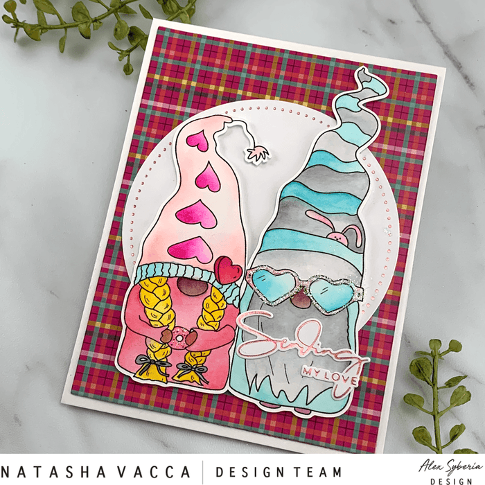 Be My Valentine Gnomes Digital Stamp - alexsyberiadesigns