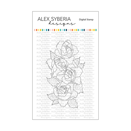 Beautiful Roses Digital Stamp
