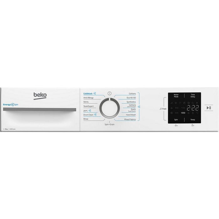 Beko BMN3WT3841W 8kg 1400 Spin Washing Machine White White