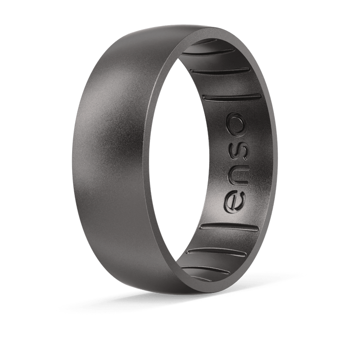 Bevel Hybrid Metal Ring - Titanium - 18K Gold Plated