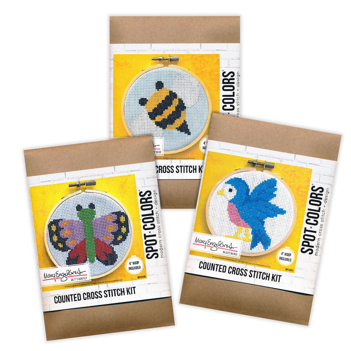 Birds & Bees Counted Cross Stitch Kit Bundle