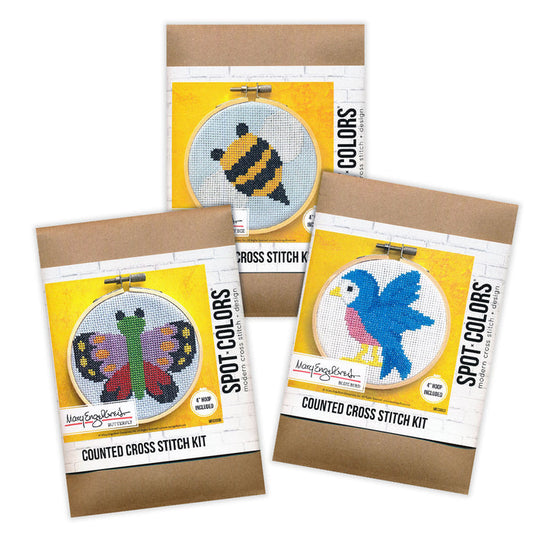 Birds & Bees Counted Cross Stitch Kit Bundle