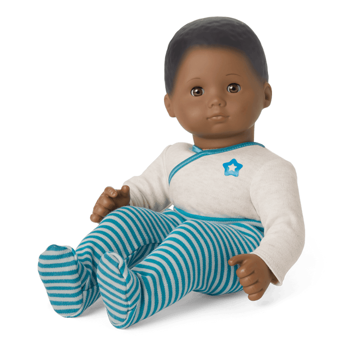 Bitty Baby® Doll #1 with black hair in Soft Blue