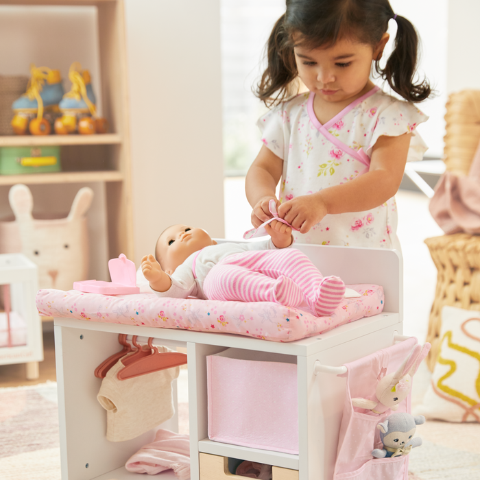 Bitty Baby® Doll #2 with brown hair in Pretty Pink